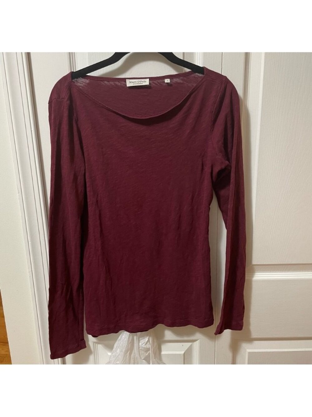 Marc O'Polo Womens Top Size Small Burgundy Soft